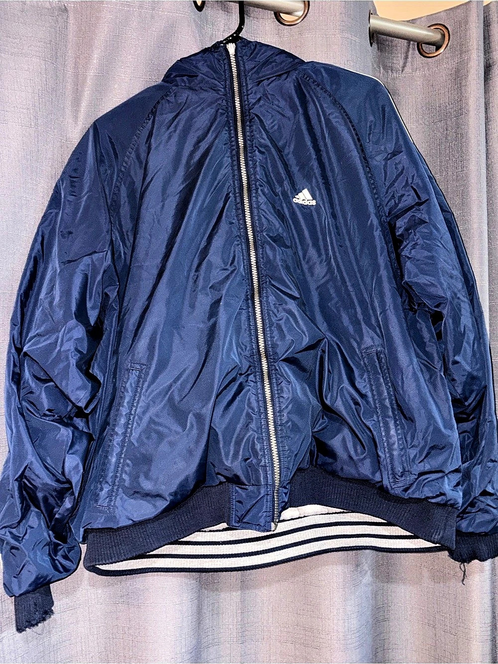 adidas Men's Blue Windbreaker Like New
